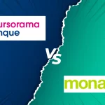 logo boursorama banque et logo monabanq